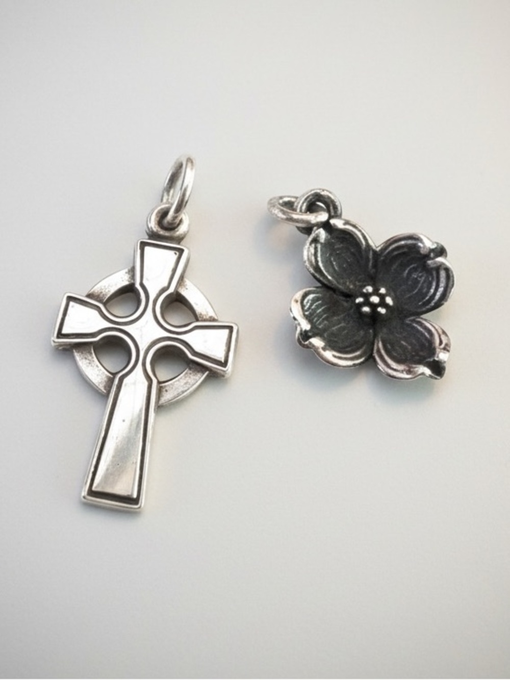 James Avery Celtic Cross & Dogwood Flower